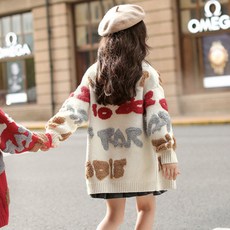 Bebemong Story 女童英文字母針織外套