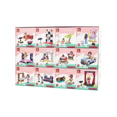 BC 玩具女孩樂高兼容積木 12 件套, 混色