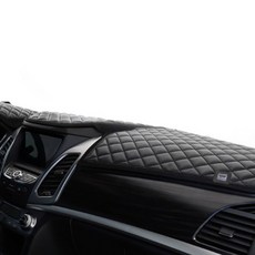 Tory Mall GMZ 頂級立體方格壓紋豪華儀表板避光墊, 捷尼賽思GV80 (無HUD, 無喇叭), 黑色