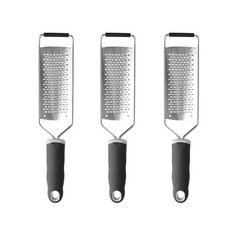 握把手柄不鏽鋼手持型起司研磨器 粗型 黑色, 3個