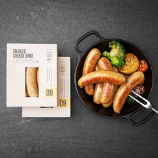 존쿡델리미트 스모크치즈브랏 소시지, 240g, 2팩