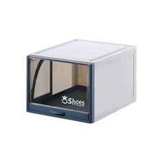 塑膠抽屜鞋櫃 L, 藍色