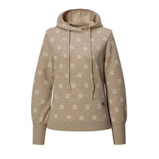 DAKS 女款LOGO印花防汗羊毛混紡連帽針織衫 DNSW1D753