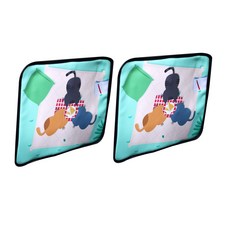 印花汽車座椅防踢墊, 春遊貓款, 2入