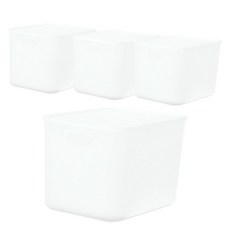 BONOHOUSE Rainfog 圓形收納箱, 4個, 半透明