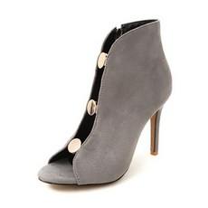 페이퍼먼츠 스틸버튼 스웨이드 하이 탑 숏 앵클 부츠 00175