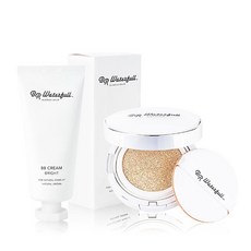 BR Waterfull 滋潤亮澤氣墊粉餅 SPF50+ PA++++ 15g+亮膚水潤BB霜 20g, 亮色 21號(BB霜), 1組