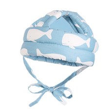 JOY MULTI 孩童印花頭部防撞帽, 鯨魚款 薄荷綠, 1個