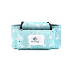 印花嬰兒推車收納袋, 羊駝款 薄荷綠, 1入