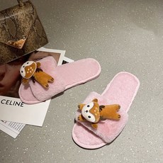 TCR 여성용 레오나 136번 동물 털슬리퍼