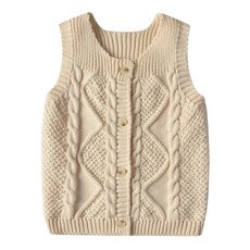 Crystal House 孩童正面鈕扣針織背心 295