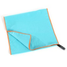 DSO冷卻時間便攜式運動毛巾+網紗收納袋組, 淺藍色（運動毛巾）, 1套