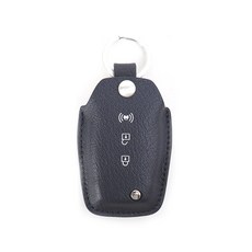 BASLI Tivoli / Air / Rexton G4 / Sports / Beautiful Korando Crispé 皮革智能鑰匙殼, 海軍藍 銀, SY013