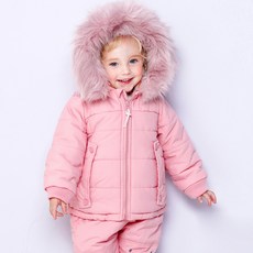 milk mile 孩童毛絨連帽設計鋪棉外套