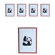DBD DESIGN Cotton 1 聖誕卡, Panda, 5個