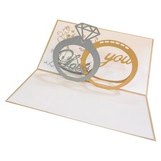 Leeum-Dream 你和我的戒指告白3D立體卡, 金子, 1個