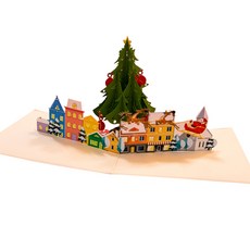 Leeum-Dream 聖誕樹2 3D立體立體卡, 淺褐色的, 1個