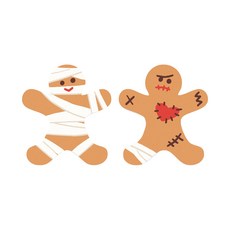 殭屍餅乾貼紙 2種 x 50入組, 混色, 1套