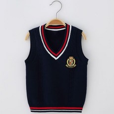 孩童V領針織背心 T246