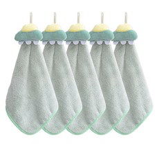 廚房抹布 飛碟款, 飛碟淺綠色, 5個