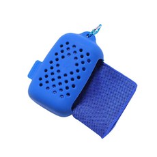 송송송마켓 涼感運動毛巾, 藍色, 1個