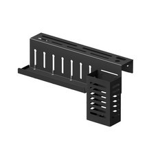 藍線廚房壁掛式置物架, 黑色, 1個