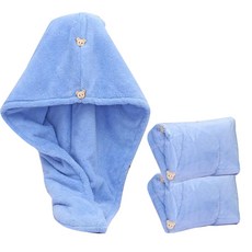 Genishop高密度沐浴頭巾, 09奢華藍, 3個