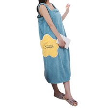 GUNU 柔軟鮮豔單觸式浴袍, 藍色, 1個