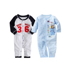 조이멀티 엠케이 남아용 다양한 긴팔 우주복 2p