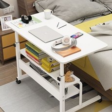 애비뉴랩스 리프트업 테이블 심플모델 58 x 30 cm, 웜화이트