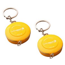 Byeduru攜帶型試穿自動捲尺 黃色, 2個