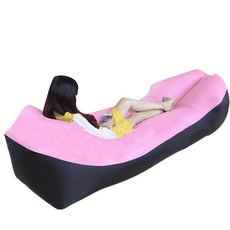 애비뉴랩스 1인용 쇼파베드, 03 블랙과 핑크 천다름