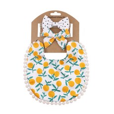 하라로이 양면 턱받이 헤어밴드 세트, 민들레퐁퐁도트, 1세트