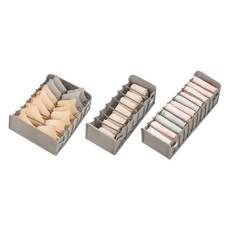 Rose Road 抽屜式加厚內衣收納盒 3件組 灰色, 1套