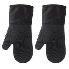 Beyond Hamil北歐風感性烤箱手套, 黑色的, 2入