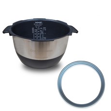 cuckoo 電子鍋替換內鍋 KHTS10/JHTS10/FHTS10/FHS10/CHS10適用+橡膠密封墊圈, 284R(內鍋)+DH10(膠墊), 1組