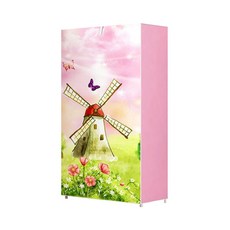 SAERON LAC 簡單鞋櫃 6 步 57 x 27 x 106cm, 風車粉紅色