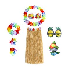 夏威夷草裙舞經典服裝組, 稻草色, 1套