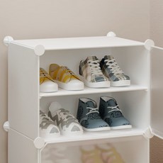 SAERON Ide簡易鞋櫃 1列 2層, 白色的