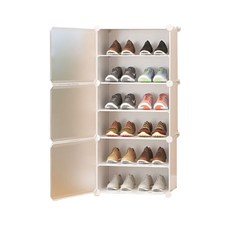 SAERON Ide簡易鞋櫃 1列 6層, 白色的