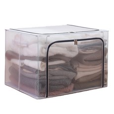 Market Rev 鋼架折疊防水折疊收納盒 66L, 灰色的, 1個