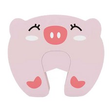 Kkamaneu 動物造型防關門門擋 海綿墊 小豬, 4個