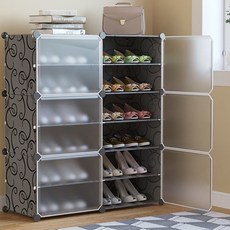 SAERON IIDE簡易鞋櫃 2層 6格, 灰色的