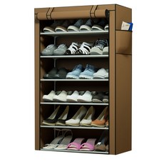 SAERON Bejja簡易鞋櫃 6層, 棕色的