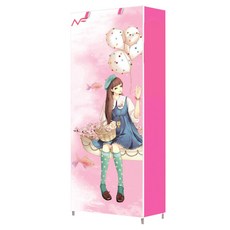 SAERON LAC 簡易鞋櫃 9 步 60 x 30 x 155cm, 粉紅色的女孩