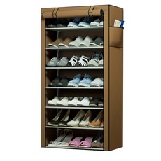 SAERON 베쟈 簡易7層鞋櫃, 棕色