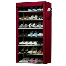 SAERON 베쟈 簡易7層鞋櫃, 紅色