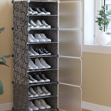 SAERON Ide簡易鞋櫃 1列 8層, 灰色的