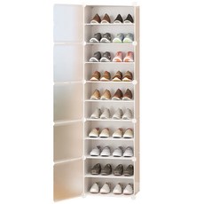 SAERON Ide 簡易單排10層鞋櫃, 白色