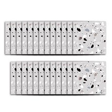 Funlife Make Me 浴室大理石磁磚壁貼 25入, 單一顏色